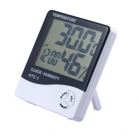 Meidong LCD Thermometer Hygrometer Humidity Meter Room Indoor Temperature Clock